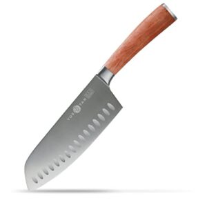 yusotan santoku knife-chef knife,multi-designed handles in various materials (rosewood santoku knife-7inch)