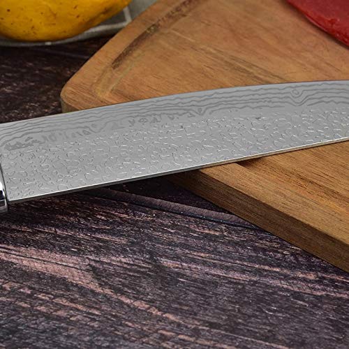 Tycos Chef Knife - Pro Damascus Pattern Kitchen Knife 8 Inch Chef's Knives Stainless Steel Sharp Paring Knife with Ergonomic Handle