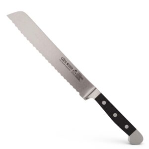 güde alpha series hand forged/serrated bread knife, 8-in - ice hardened steel - made in solingen, germany since 1910