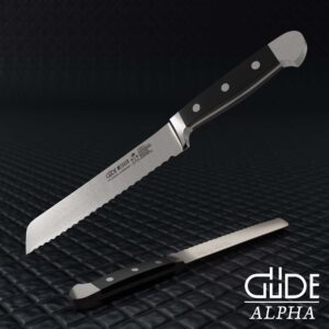 Güde Alpha Series Hand Forged/Serrated Bread Knife, 8-in - Ice Hardened Steel - Made in Solingen, Germany Since 1910