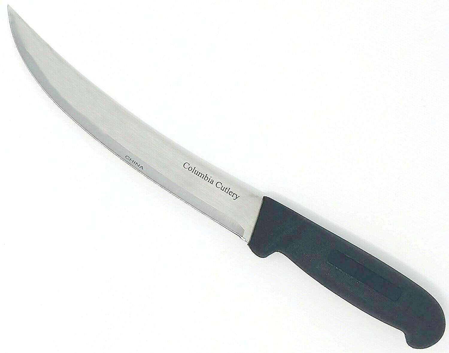 Columbia Cutlery 8 in. Black Breaking / Cimiter / Carving / Butcher Knife (Single Breaking Knife)