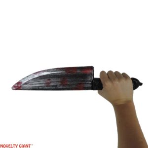 NOVELTY GIANT WWW.NOVELTYGIANT.COM Jumbo Plastic Bloody Butcher Knife With Skull Handle Costume Prop