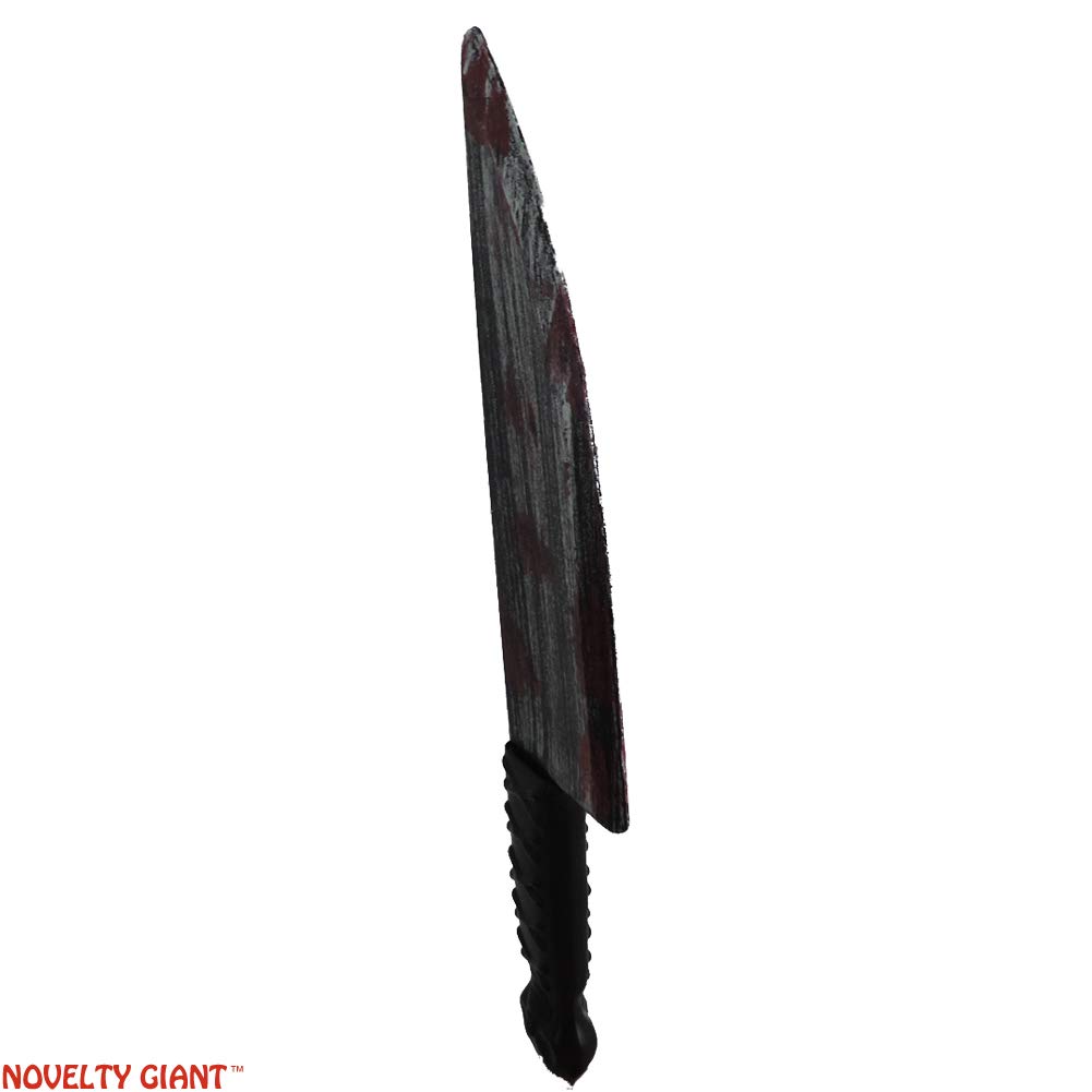 NOVELTY GIANT WWW.NOVELTYGIANT.COM Jumbo Plastic Bloody Butcher Knife With Skull Handle Costume Prop