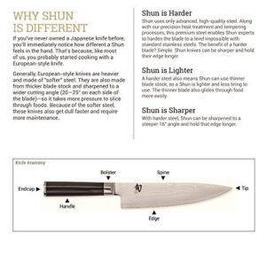 Shun Cutlery Classic 2-Piece Starter Set 8, Multi-Purpose Hollow Ground Chef’s 3.5-inch Paring Knife are The Essential Kitchen Duo, Exquisitely Handcrafted Japanese