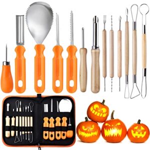 halloween pumpkin carving kit for kids adults13 pcs professions pumpkin carving tools set stainless steel heavy duty pumpkin carving knife sculpting tools for jack-o-lanter