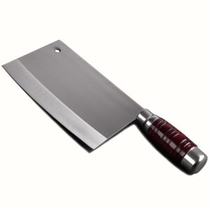 kofery 7-inch blade handmade forged kitchen knife chef's meat cleaver butcher knife vegetable cutter with mahogany wood handle