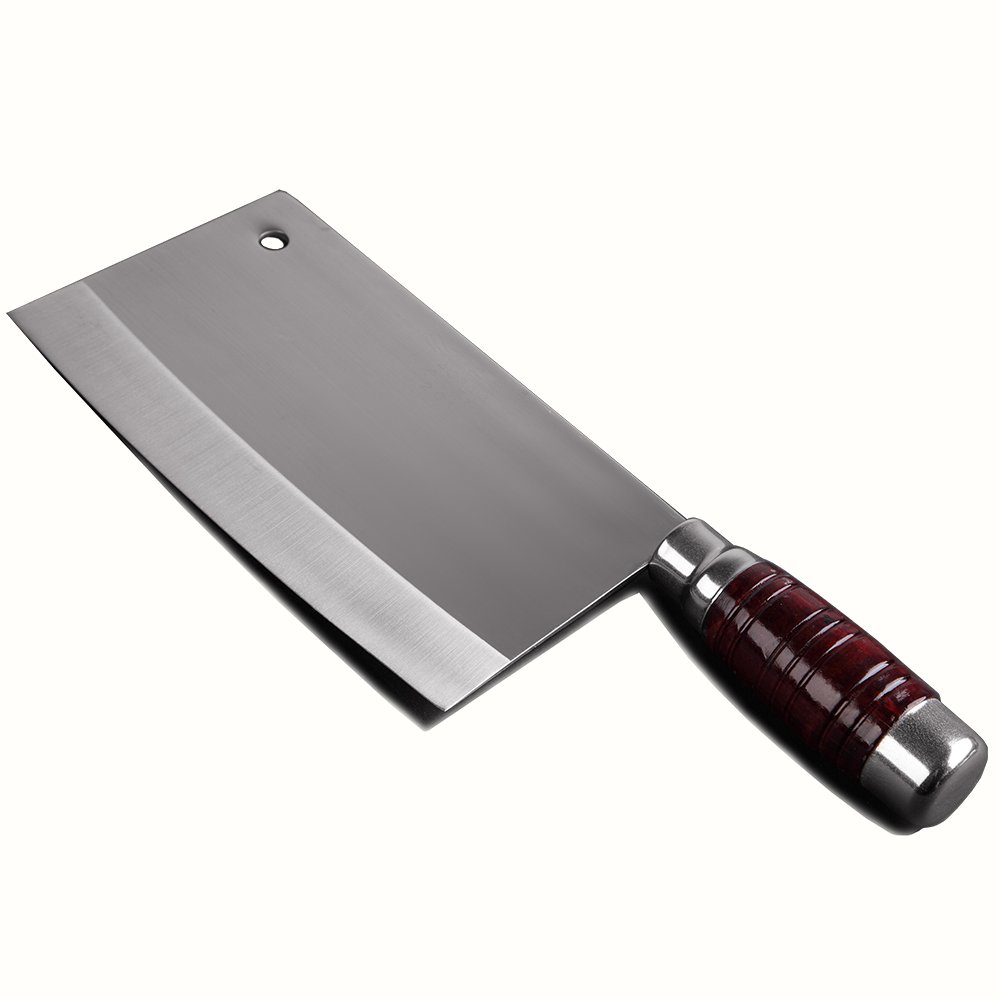 KOFERY 7-Inch Blade Handmade Forged Kitchen Knife Chef's Meat Cleaver Butcher Knife Vegetable Cutter with Mahogany Wood Handle