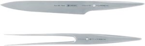 chroma usa chroma by f. a. porsche type 301 carving fork and 8-inch chef's knife, one size, silver