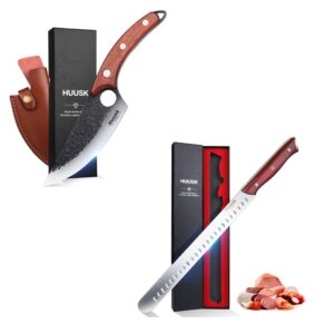 huusk slicing carving knife with viking kitchen camping knife japanese for home outdoor bbq gift
