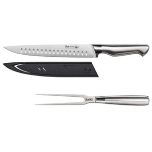 cangshan sanford series 1027198 german steel 2-piece carving set with sheath