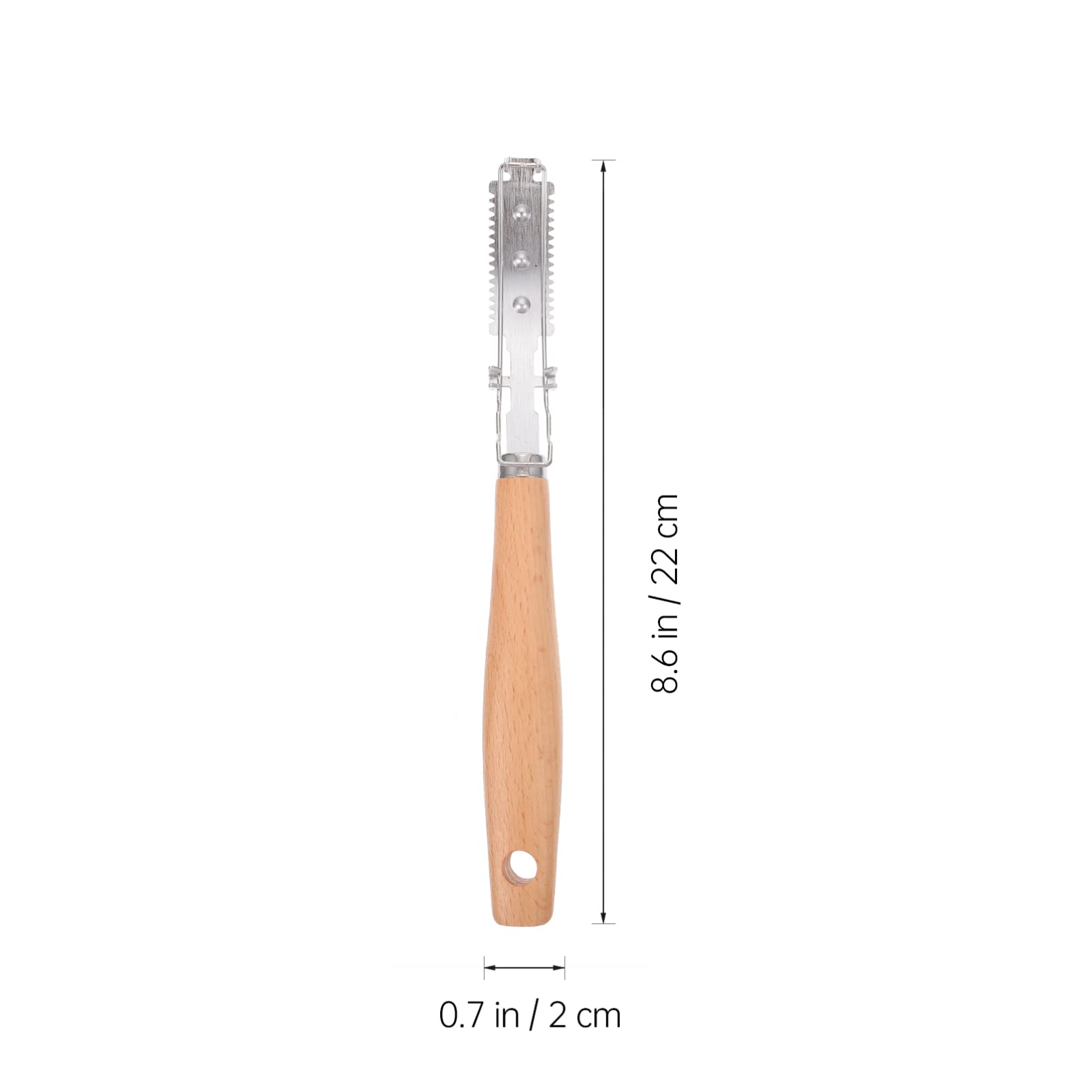 Hemoton Pig Hair Scraping Device Lame Razor Pig Hair Scraper Pork : Pig Hair Shaving Stainless Steel Meat Hair Scraper Wood Handle Blade Meat Hair Gadget Tool Meat Hair Remover