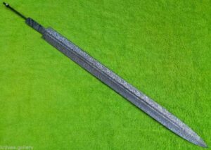 damascus steel blank blade custom handmade 32" damascus sword blank blade for knife making