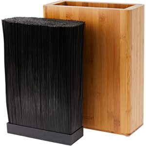 ARCOS Universal Knife Block Set Without Knives Up to 10 Inch. 220x89x280mm. 3700 gr. Made of Bamboo. Series Tacos Universales. Color Brown