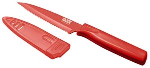 kuhn rikon"colori 1" serrated paring knife, red