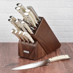 Wusthof Classic Ikon Creme 16 Piece Knife Set with Walnut Block