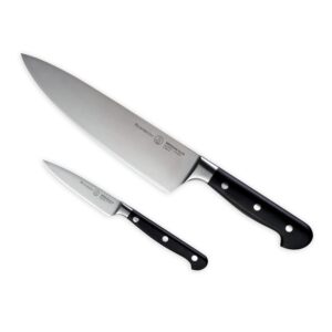 messermeister meridian elite chef & parer set - includes 8" stealth chef's knife & 3.5" paring knife - rust resistant & easy to maintain