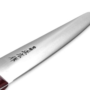 Seki Japan Masahiro Japanese Professional Boning Knife Round Type, 150 mm (5.9 inch), Japanese Carbon Steel Kitchen Cutlery, Chef Knives with Rose Wood Handle for Home Kitchen & Restaurant