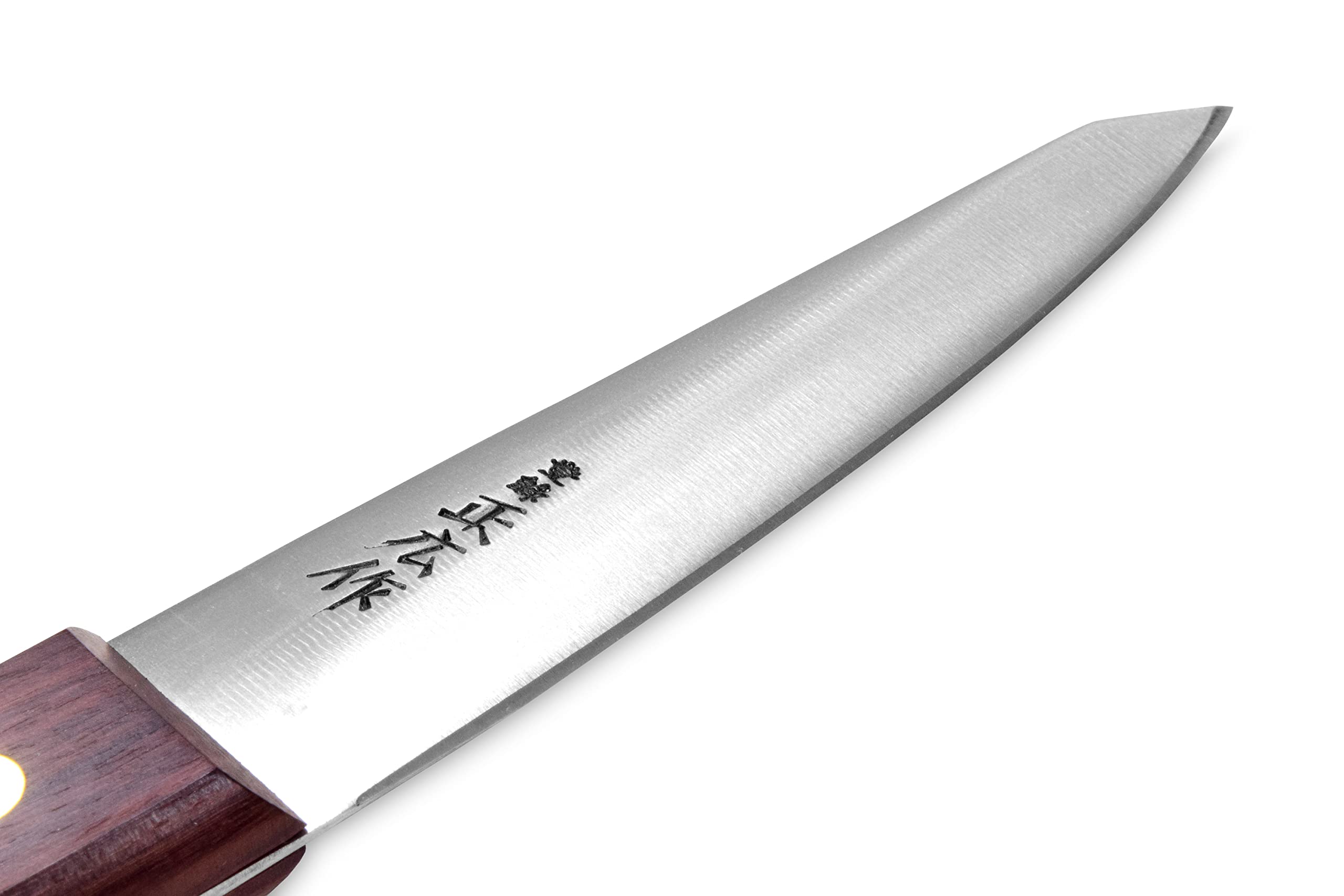 Seki Japan Masahiro Japanese Professional Boning Knife Round Type, 150 mm (5.9 inch), Japanese Carbon Steel Kitchen Cutlery, Chef Knives with Rose Wood Handle for Home Kitchen & Restaurant