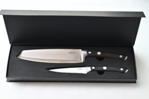 ikyppah kitchen knife set 2 piece,8" chef knife and 5" paring knife,knife body special shape design