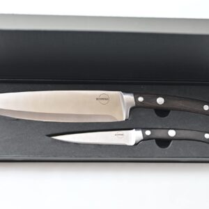 IKYPPAH Kitchen Knife Set 2 Piece,8" Chef Knife and 5" Paring Knife,Knife body special shape design