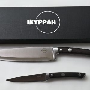 IKYPPAH Kitchen Knife Set 2 Piece,8" Chef Knife and 5" Paring Knife,Knife body special shape design