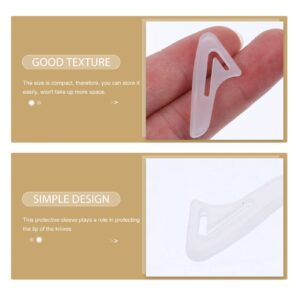 Kichvoe Plastic Scraper Tool 25Pcs Knife Tip Protector Transparent Plastic Knife Blade Tip Sleeves Knife Tip Guard Knife Tip Covers Knife Cover