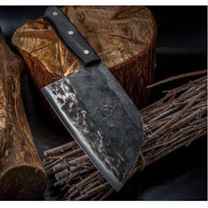 Hunters Serbian Chef Knife - Kitchen Knife Chef Knives Handmade Forged Full Tang High-carbon Clad Steel Professional butcher knife Cleaver Meat Slicing Chopping Tool