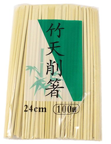 Commercial Use Split Chopsticks, Bamboo Cutting Chopsticks, 100 Pairs, Long and Easy to Use, 9.4 inches (24 cm)