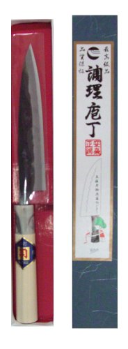 土佐刃物流通センター Tosa Cutlery Knife, Black Knife, Willow Blade Knife, White Steel, No. 1, 5.9 inches (150 mm)