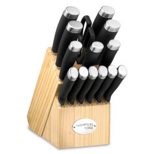 hampton forge epicure–15pieceknife set, 15 piece, black