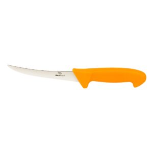 ultrasource boning knife, 5" curved/stiff blade, polypropylene handle