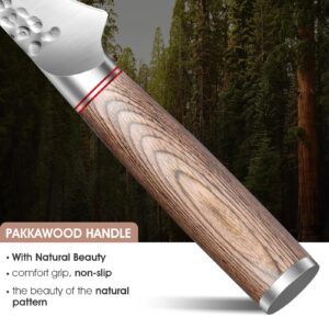 Huusk Japan Knife, Boning for Meat Cutting 6.5-inch, Hand Forged Fillet Knife for Meat Fish Poultry Deboning with Ergonomic Pakkawood Handle and Gift Box