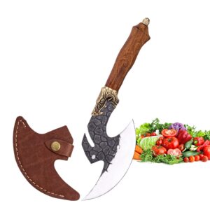 zonghai boning knife, fillet knife hand forged- 5.5inch curved knife with rosewood handle - multipurpose chef knives for fruits, vegetables, meat, pizza