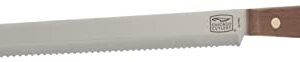 Chicago Cutlery 10-Inch Serrated Bread Knife with Sharp Stainless Steel Blade for Slicing, Cutting, and Scoring Bread, Walnut Tradition Wood Handle Kitchen Knife