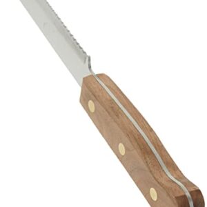Chicago Cutlery 10-Inch Serrated Bread Knife with Sharp Stainless Steel Blade for Slicing, Cutting, and Scoring Bread, Walnut Tradition Wood Handle Kitchen Knife