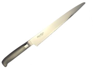 ヨシカワ(yoshikawa) fuji cutlery narihira 5000 fc-63 knife, bread slicer, 8.5 inches (215 mm), all stainless steel, seiheisaku, silver