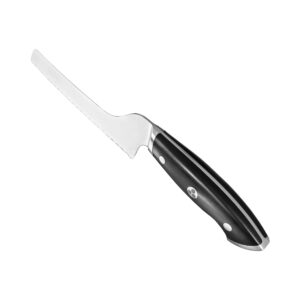 Ergo Chef 8-In Serrated Offset Bread & Deli Knife - Pro Series 2.0 - Forged High Carbon 7Cr17Mov Stainless Steel – Ergonomic Black Pakkawood Handle