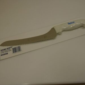 Sysco USA 9 in Offset Scalloped Slicer Bread Sandwich Knife Soft Grip Handle