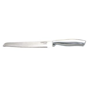 hampton forge 8" bread knife / clear blade guard,silver