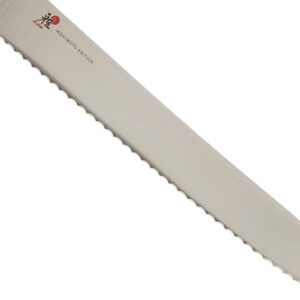 Miyabi Morimoto Edition Bread Knife, 9.5-inch, Black w/Red Accent/Stainless Steel