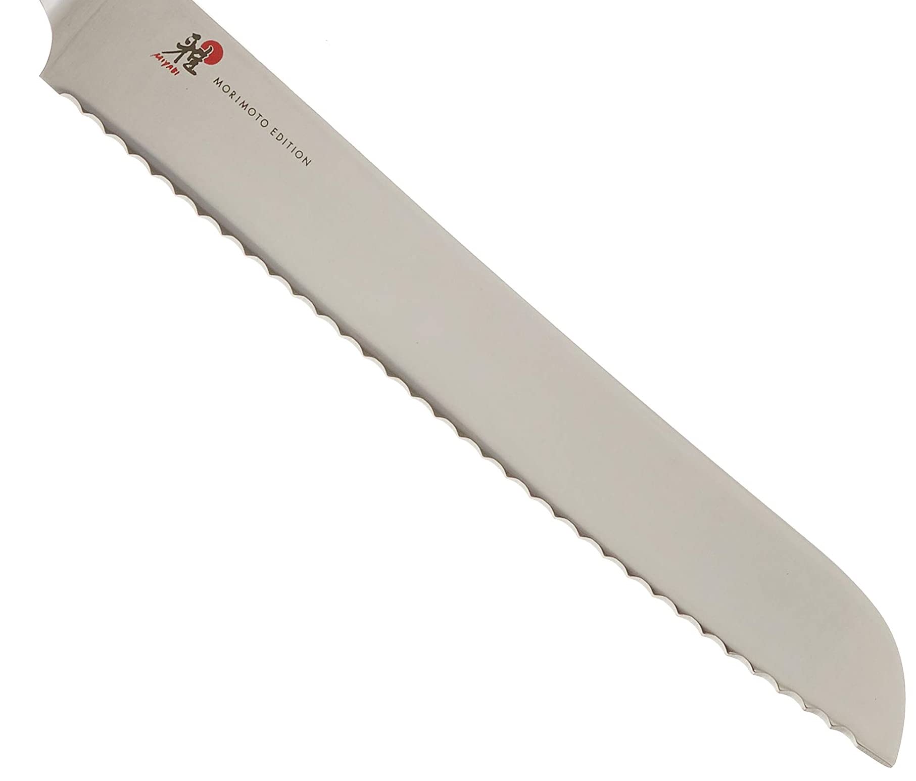 Miyabi Morimoto Edition Bread Knife, 9.5-inch, Black w/Red Accent/Stainless Steel