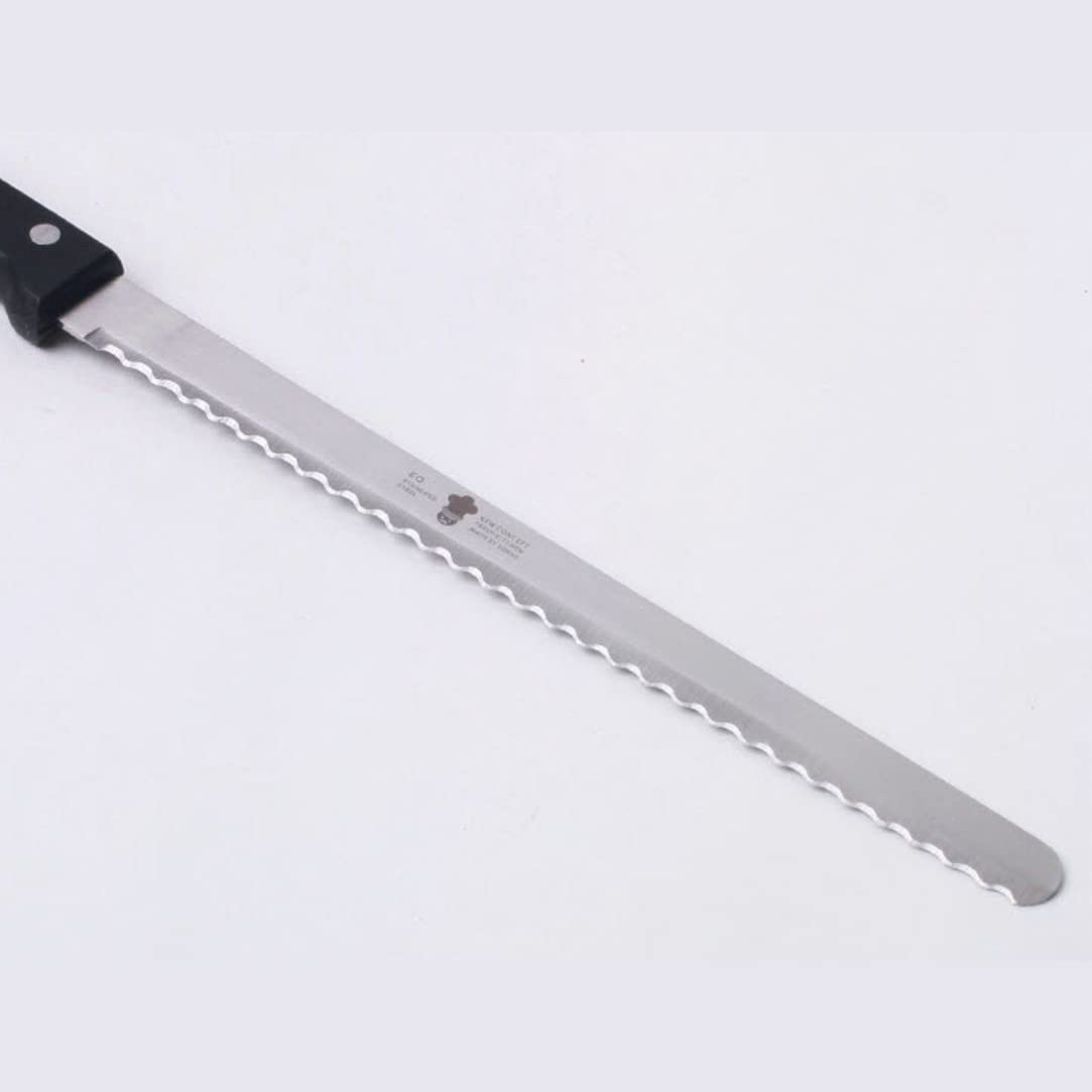 Florian Bread Knife Stainless Steel Serrated Blade Length 250mm / 9.84 Inch, Cutting Fruits, Baguette, Cake, Bagel, Pie, Slice Cake