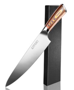 kitory chef knife 8 inch, sharp kitchen knife german high carbon stainless steel french knife, 2023 gifts for women and men