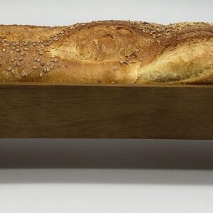 Kalmar Home Acacia Wood Raised French Bread Server