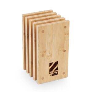 dash zakarian by dash magnetic bamboo knife block for holding and displaying knives