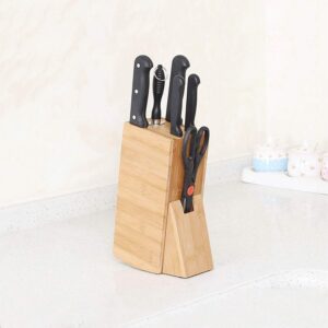 bamboo knife rack multifunctional holes knife rack storage rack tool kitchen knife holder knife block