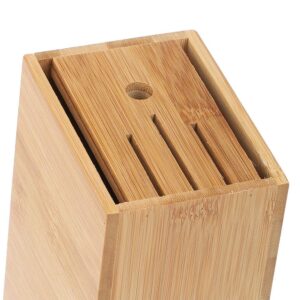 Bamboo Knife Rack Multifunctional Holes Knife Rack Storage Rack Tool Kitchen Knife Holder Knife Block