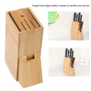 Bamboo Knife Rack Multifunctional Holes Knife Rack Storage Rack Tool Kitchen Knife Holder Knife Block