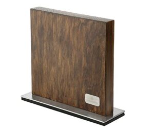 zassenhaus magnetic wood knife block for kitchen counter, 11" x 3.5", medium ash