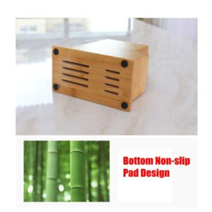 HomDSim Bamboo Knife Block Household Drain Knife Rack Shelf